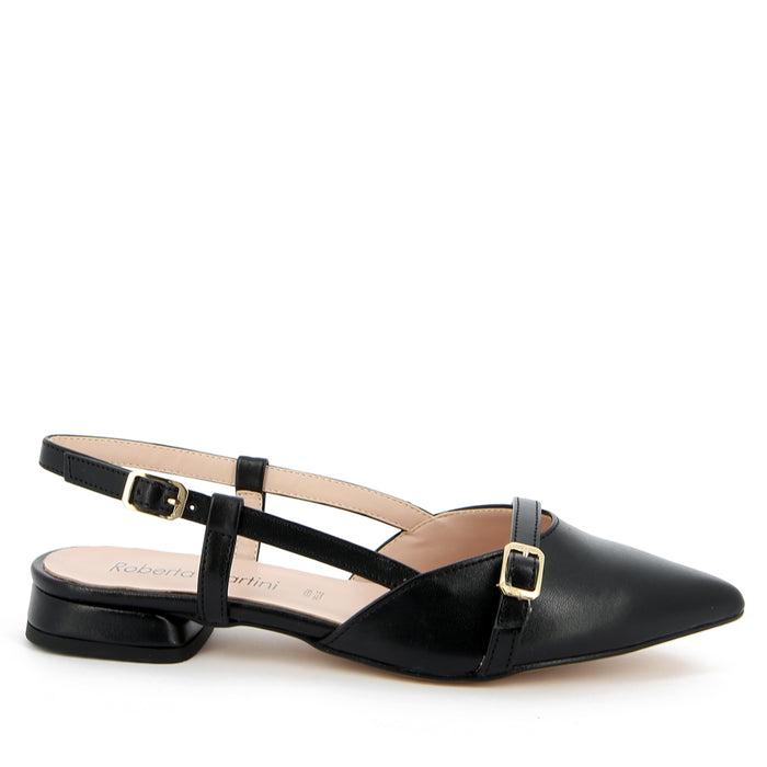 Ginevra Slingback Ballerina Black
