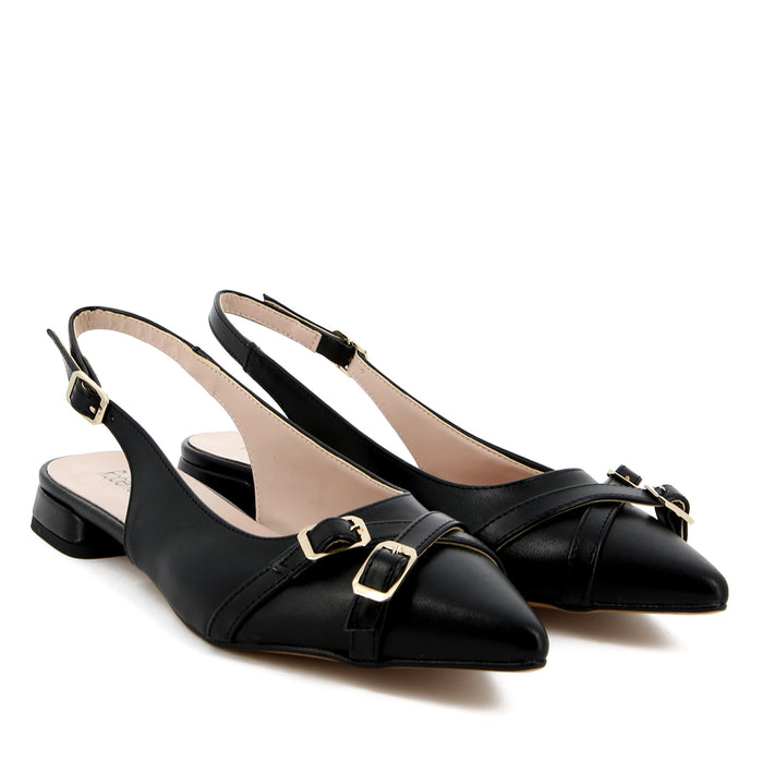 Lea Black Slingback Pumps