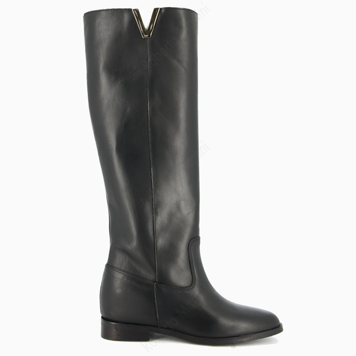 Bota Elodie accesorio dorado Negro