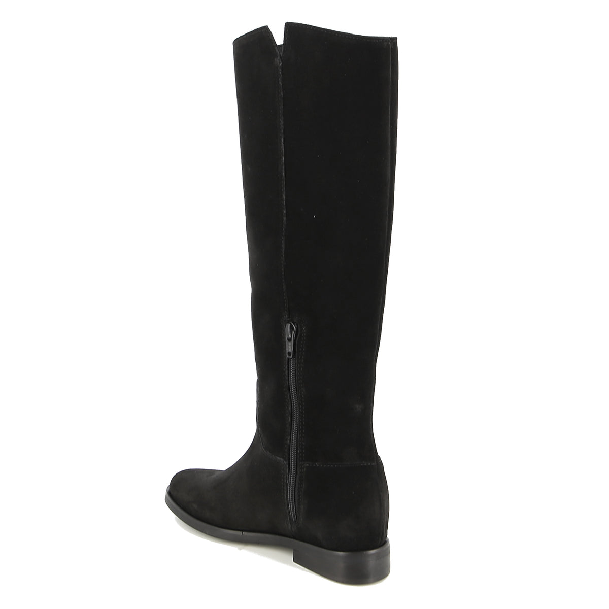 Elodie V-Oro Boot in Black Calf-Suede