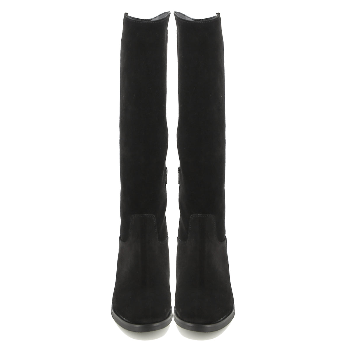 Elodie V-Oro Boot in Black Calf-Suede