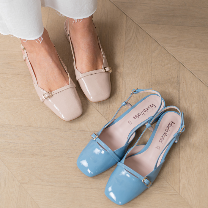 Lara Ballerina Pump Naplak Beige