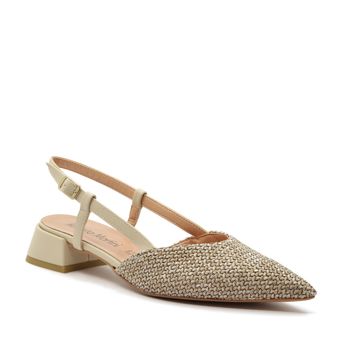 Francy Ballerina Slingback Raffia Latte