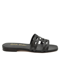 Mykonos Black Flat Sandal