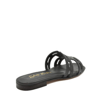 Mykonos Black Flat Sandal