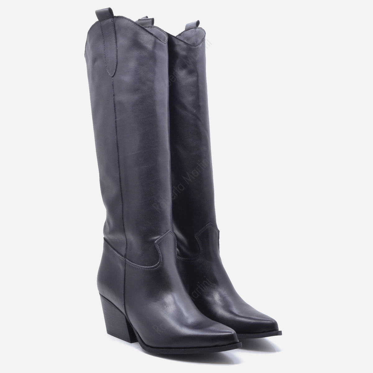 Bota Hanna Cuero Negro