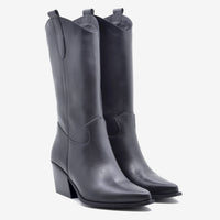 Bota Hanna Cuero Negro