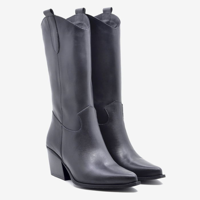 Bota Hanna Cuero Negro