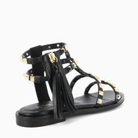 Athena Black Studded Sandal