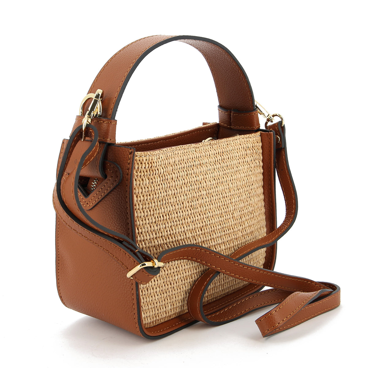 Borsa St. Tropez in Pelle e Rafia