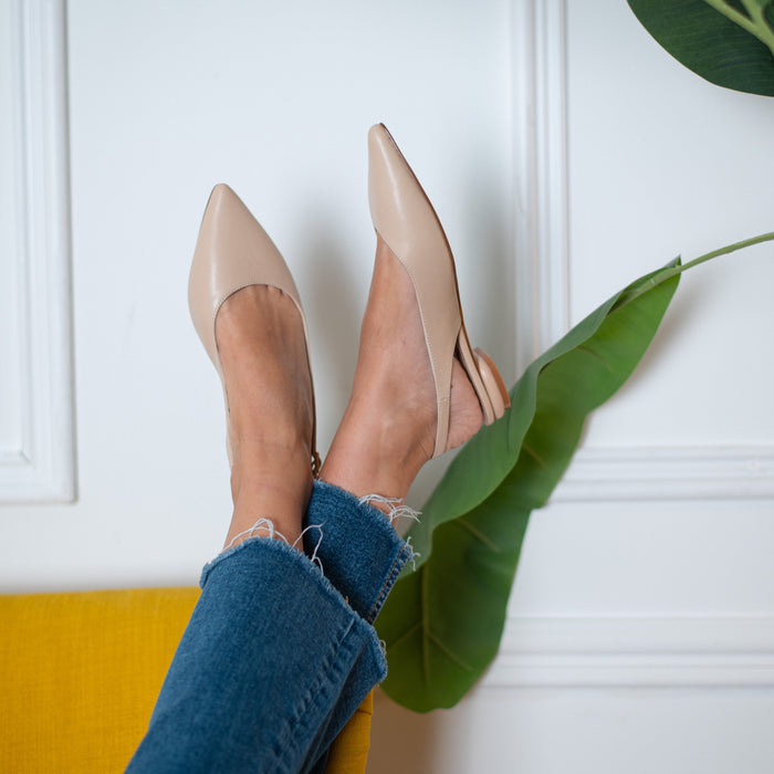 Isabel Beige Ballerina Slingback 