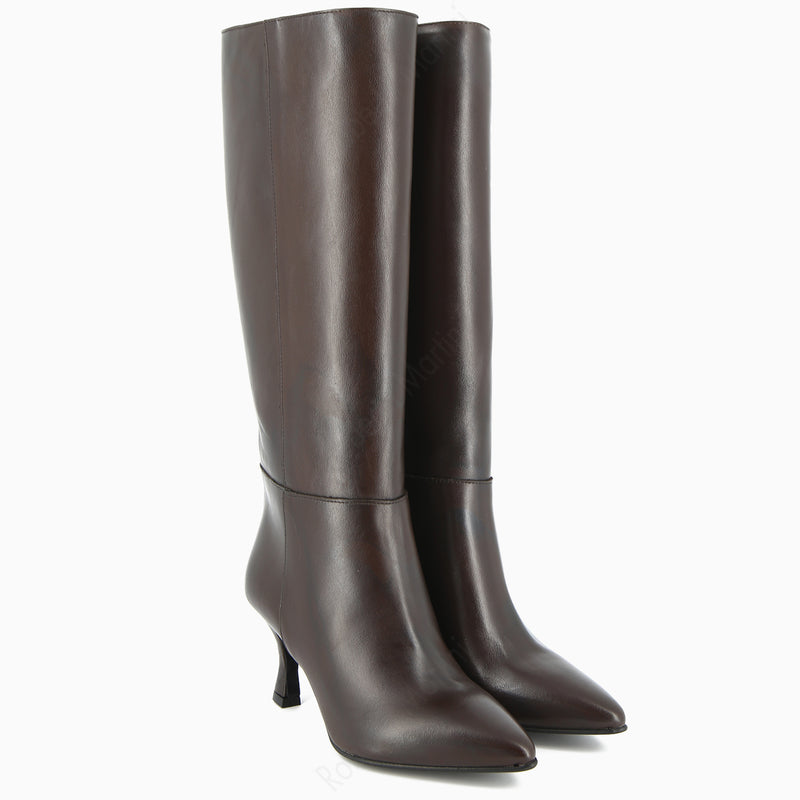 Hanna Black Leather Boot