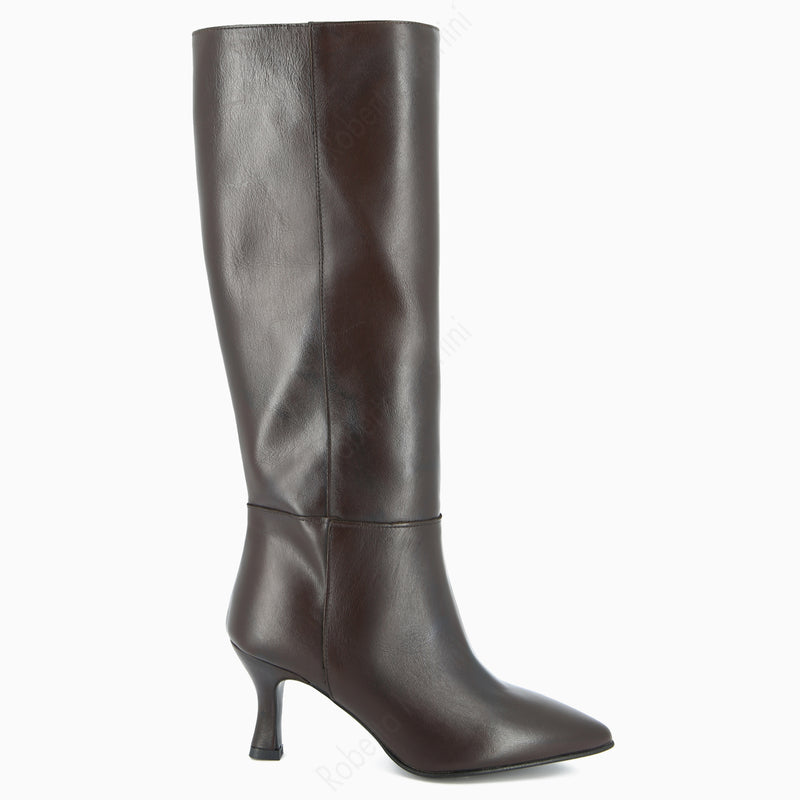 Hanna Black Leather Boot