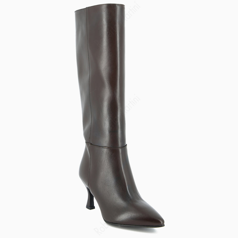 Hanna Black Leather Boot