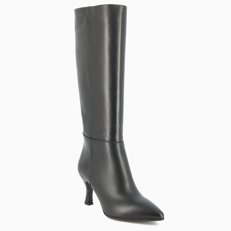 Hanna Black Leather Boot