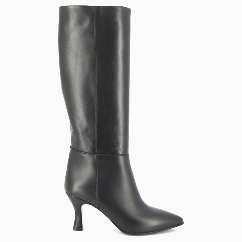 Hanna Black Leather Boot