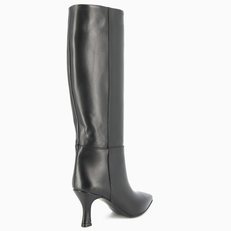 Hanna Black Leather Boot