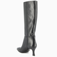 Hanna Black Leather Boot