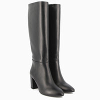 Lorena Black Leather Boot