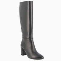 Lorena Black Leather Boot