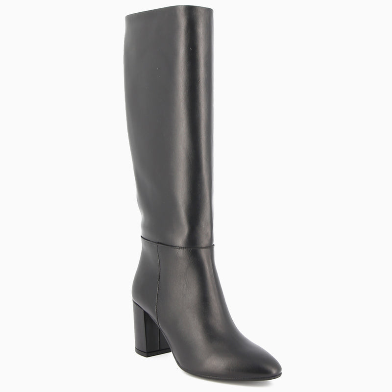 Lorena Black Leather Boot