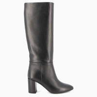 Lorena Black Leather Boot