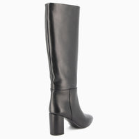 Lorena Black Leather Boot
