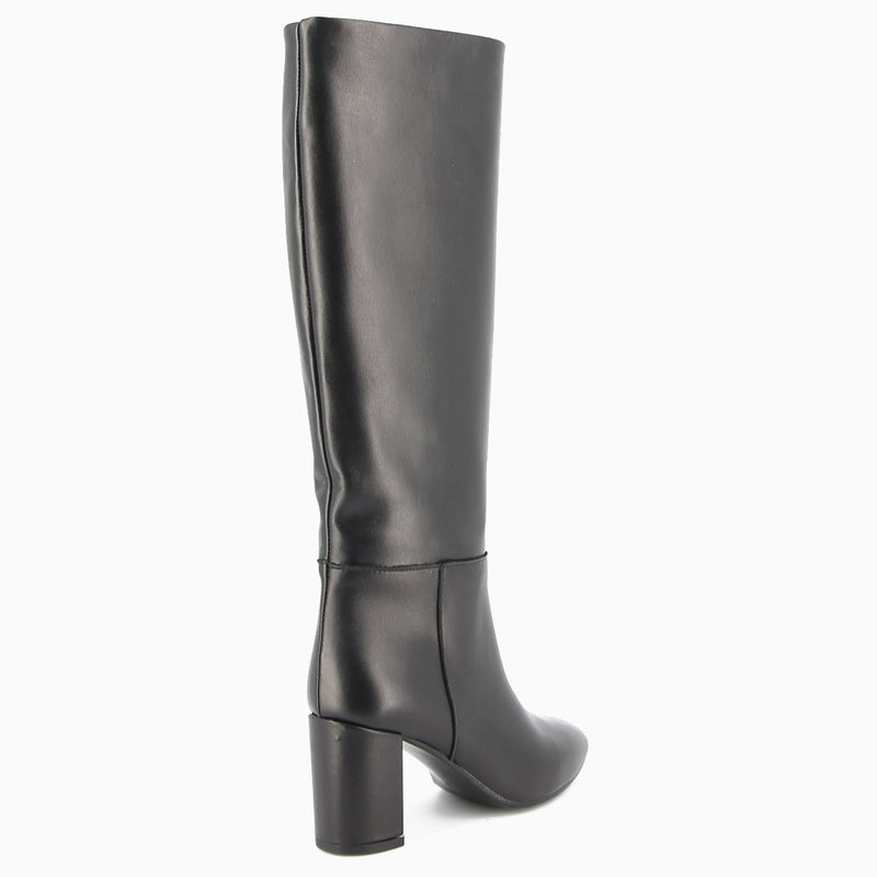 Lorena Black Leather Boot