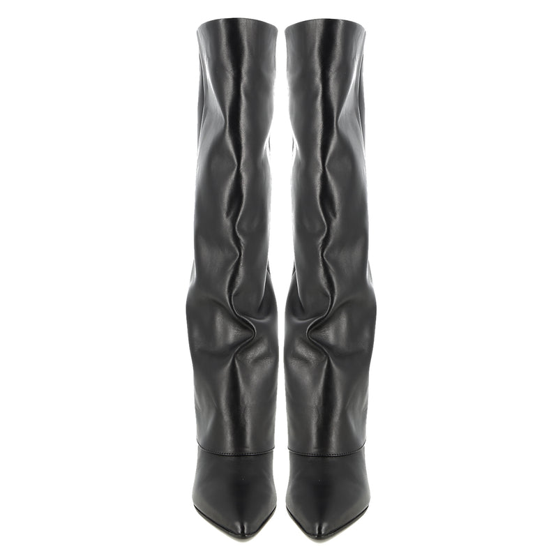 Bota de cuero negra Asia