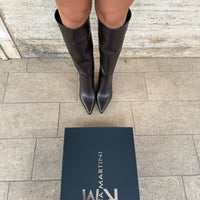 Lucy Black Leather Boot