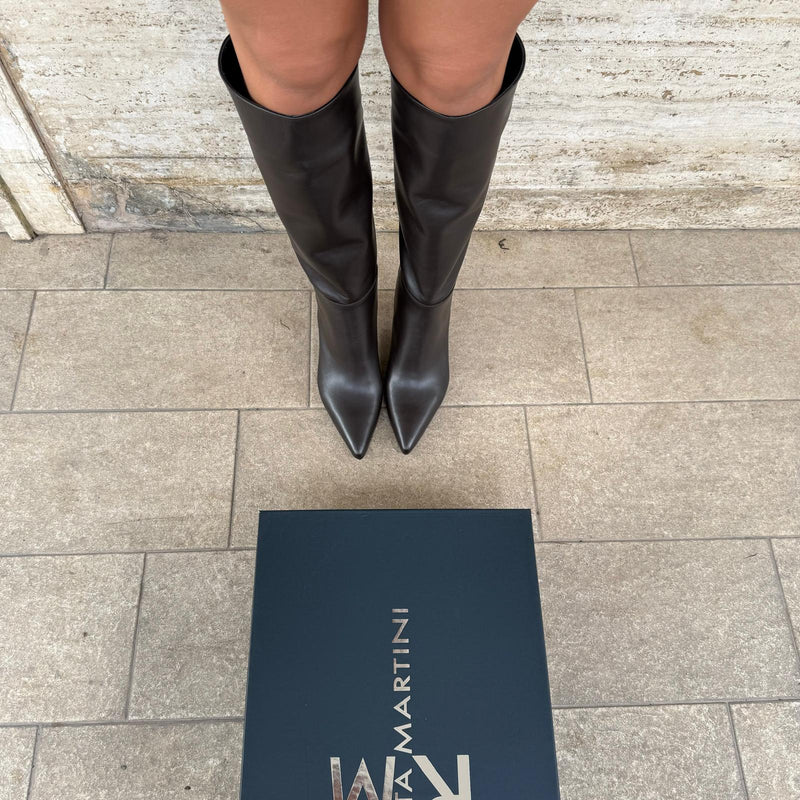 Lucy Black Leather Boot