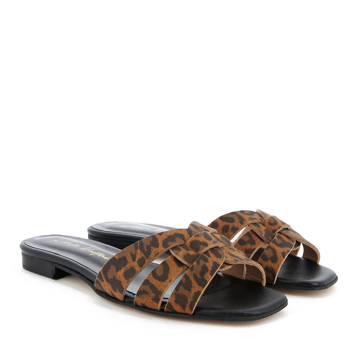York Sandal In Black Nappa