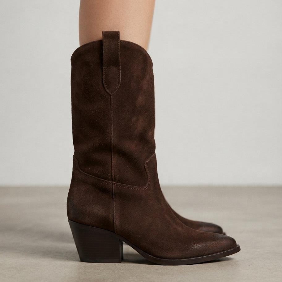 Texan Boot Jenny Leather Black