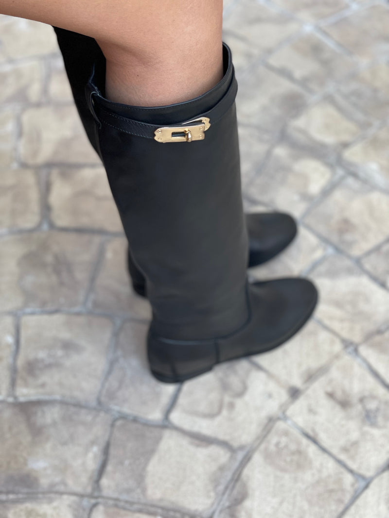 Bota Paris Gold Accesorio Negro