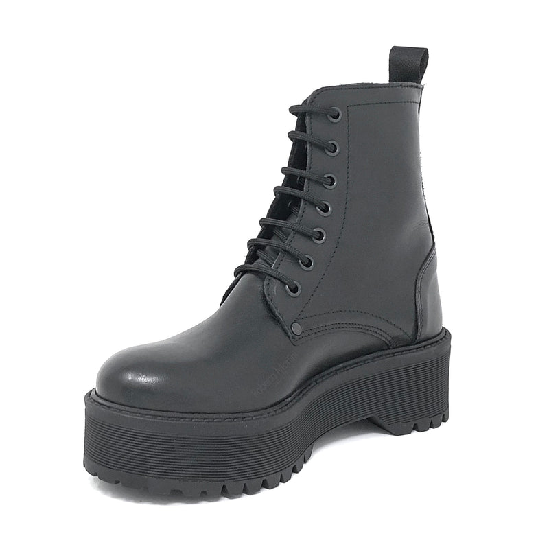 Biker anfibio Paoline Black Calf