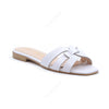 Sandalia plana York blanca